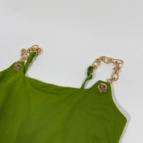 GAP x CULT GAIA Green Jersey Chain Mini Dress - Picture 3 of 7